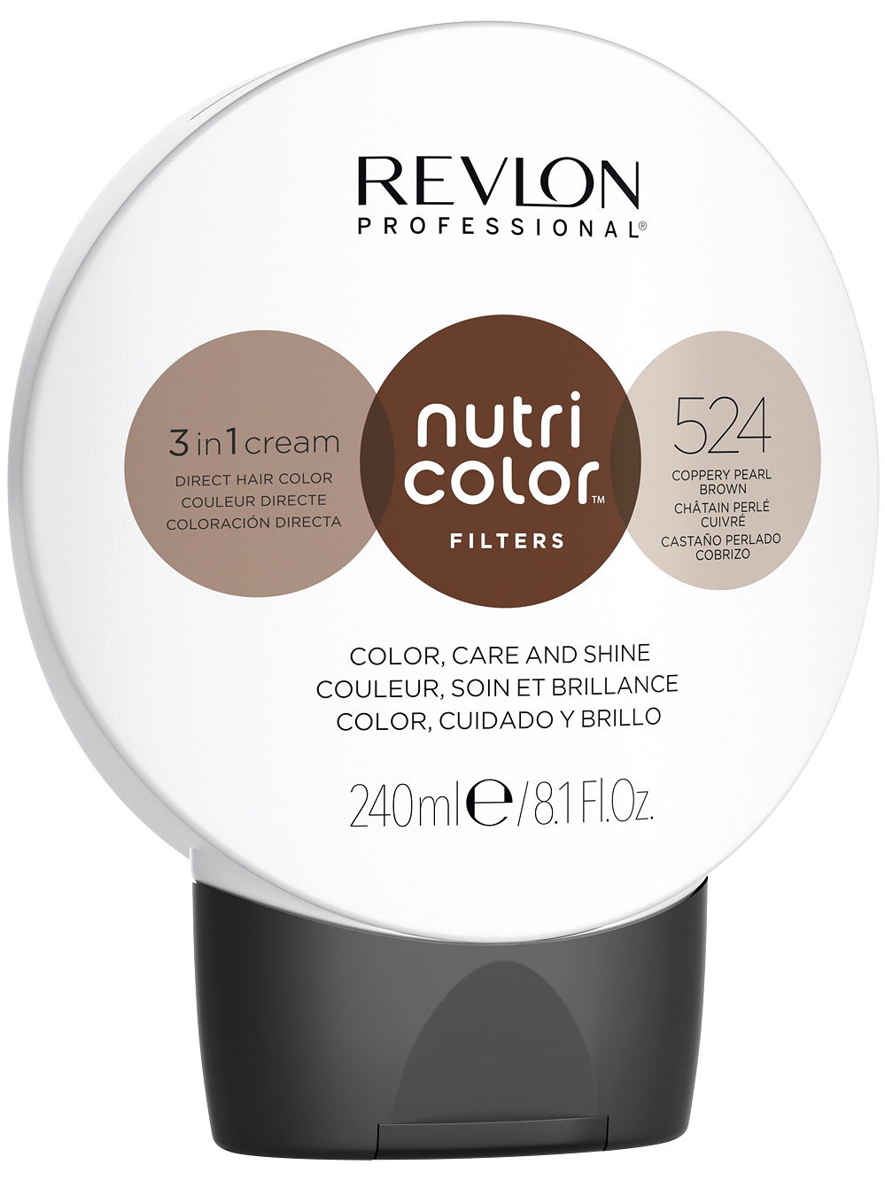 фото Прямой краситель nutri color filters revlon professional 524 коричн. медно-перлам. 240 мл