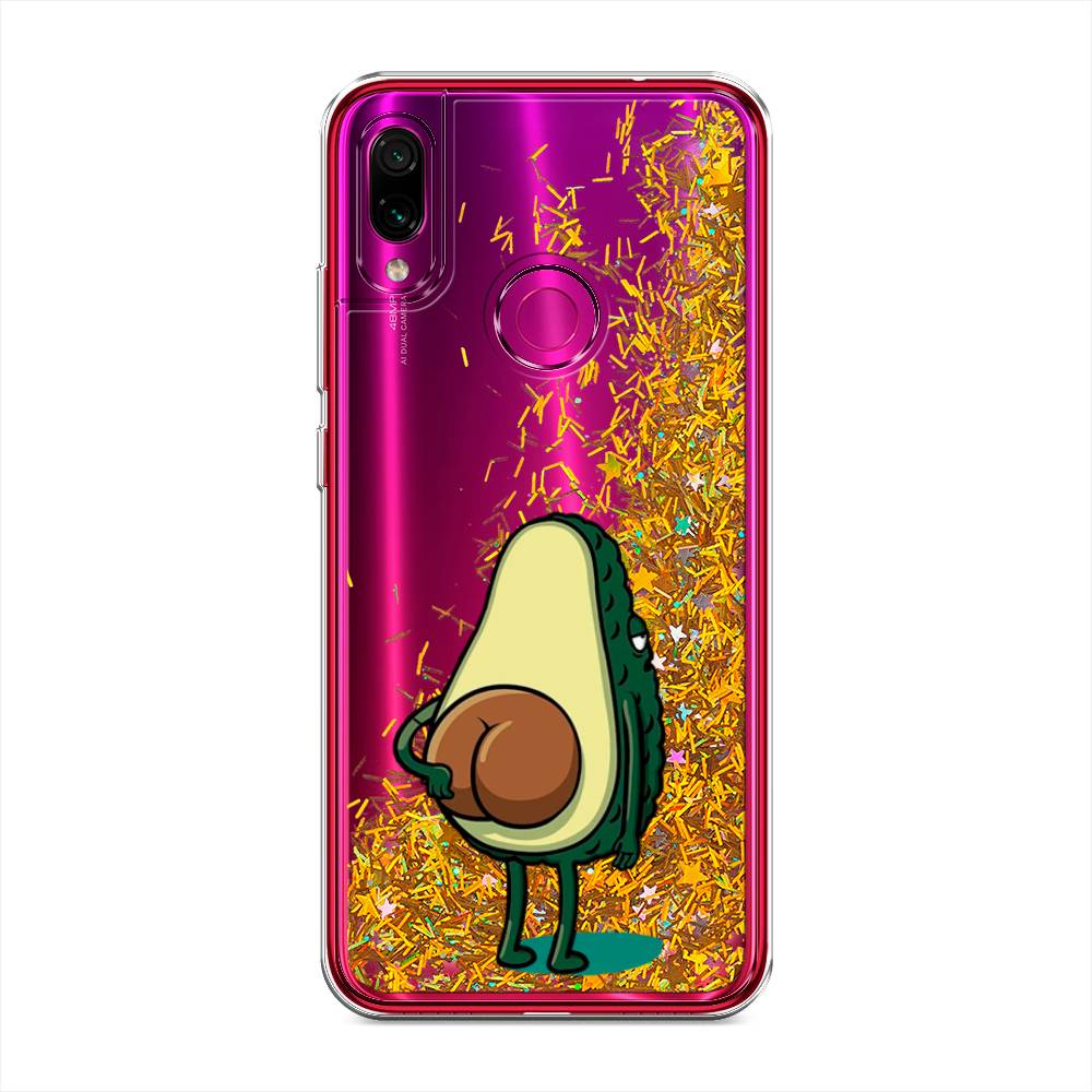 

Жидкий чехол с блестками "Попа авокадо" на Xiaomi Redmi Note 7, 34790-1