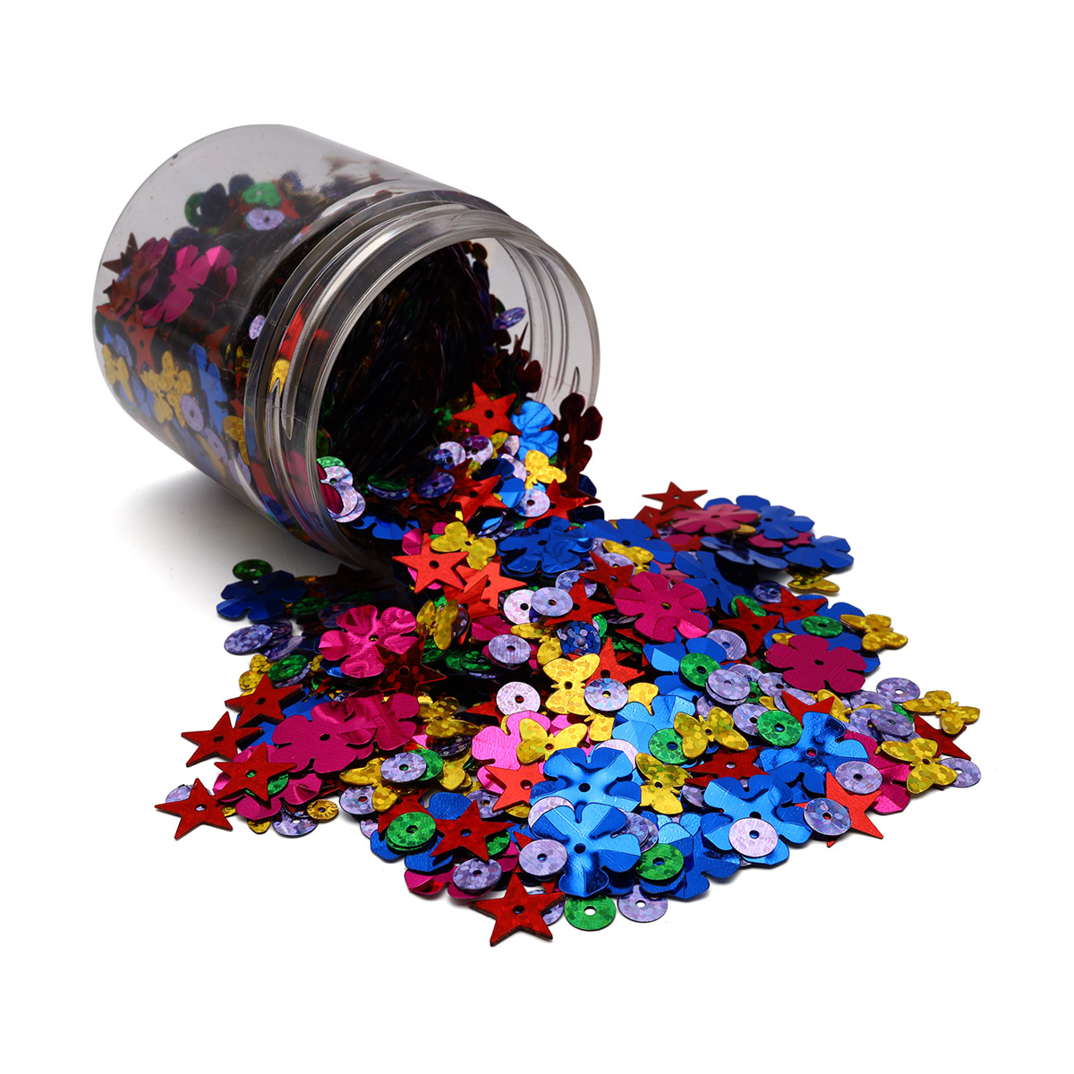 фото Пайетки в банке 'мерцающий микс' 60 гр, набор 6 цветов, astra&craft