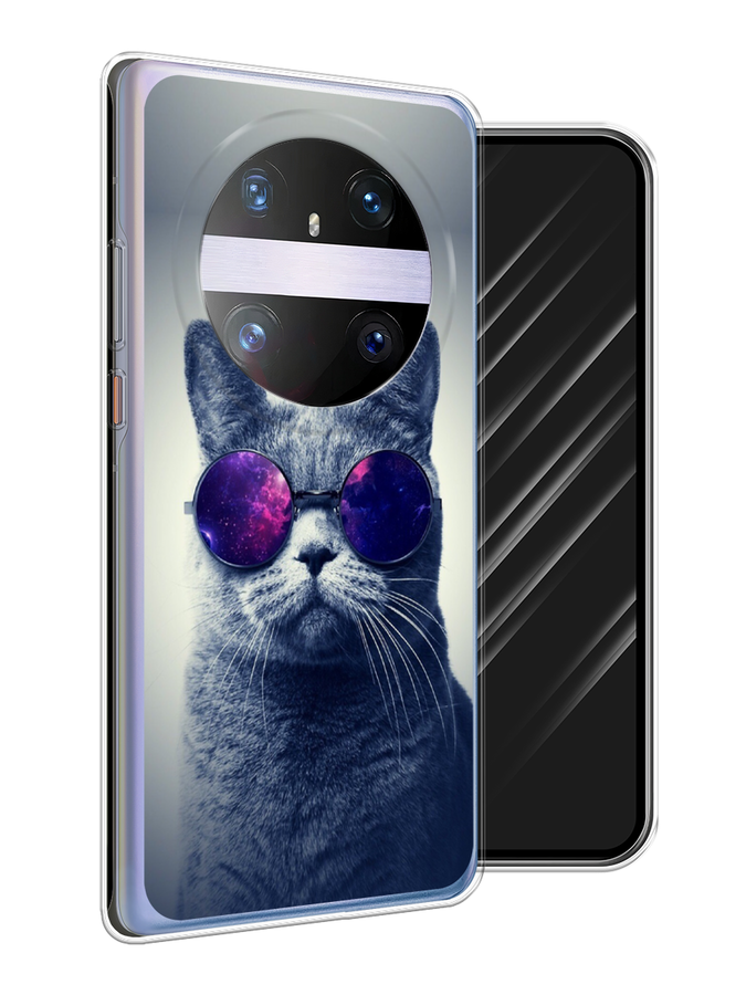 

Чехол Awog на Huawei Mate 60 Pro "Космический кот", Бордовый, 6122250-1
