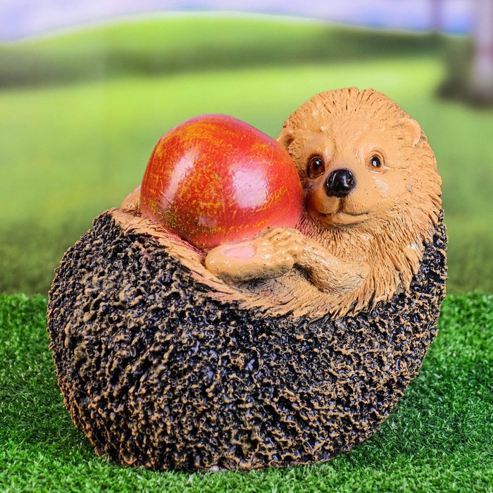 

Садовая фигура "Еж с яблокам и иголками" 19см, High quality