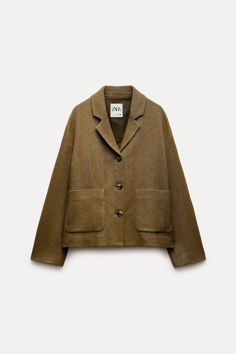 

Жакет женский ZARA 02922577 коричневый S, 02922577