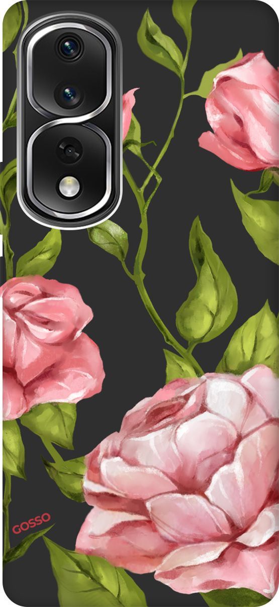

Чехол на Honor 80 Pro с 3D принтом "Amazing Roses" черный, Черный;зеленый, 159106