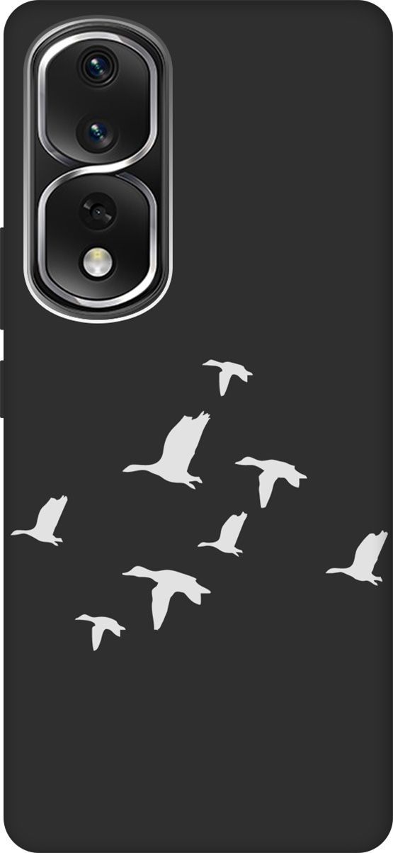

Чехол на Honor 80 Pro с 3D принтом "Flock of Ducks W" черный, Черный;серый, 159106