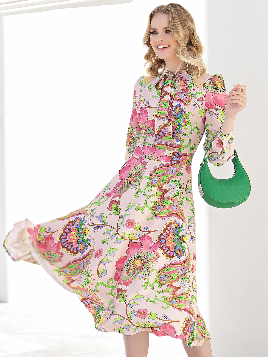 Платье женское Olivegrey Pl000814V(djillia) розовое 52 RU