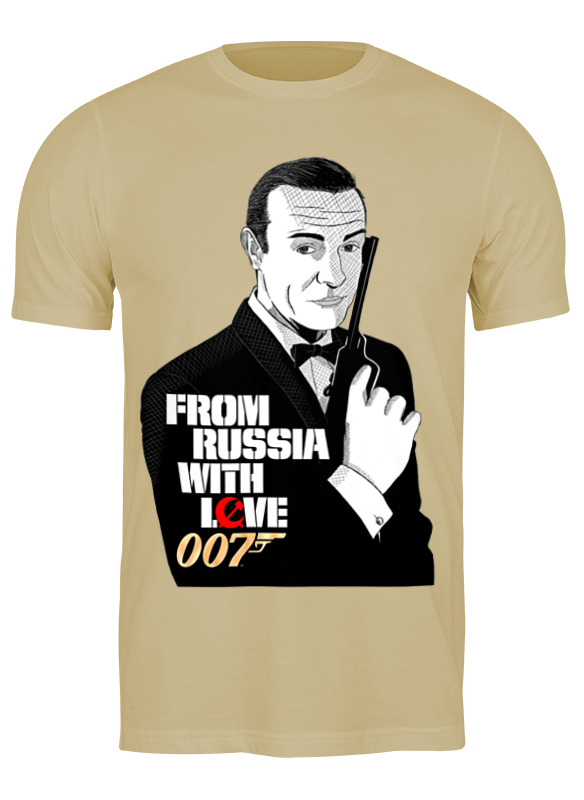 

Футболка мужская Printio James bond бежевая S, Бежевый, James bond