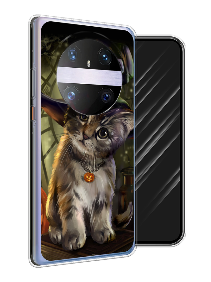 

Чехол Awog на Huawei Mate 60 Pro "Кот на Хэллоуин", Зеленый;серый, 6122250-1