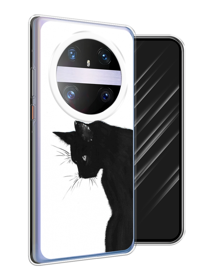 

Чехол Awog на Huawei Mate 60 Pro "Black cat", Черный;белый, 6122250-1