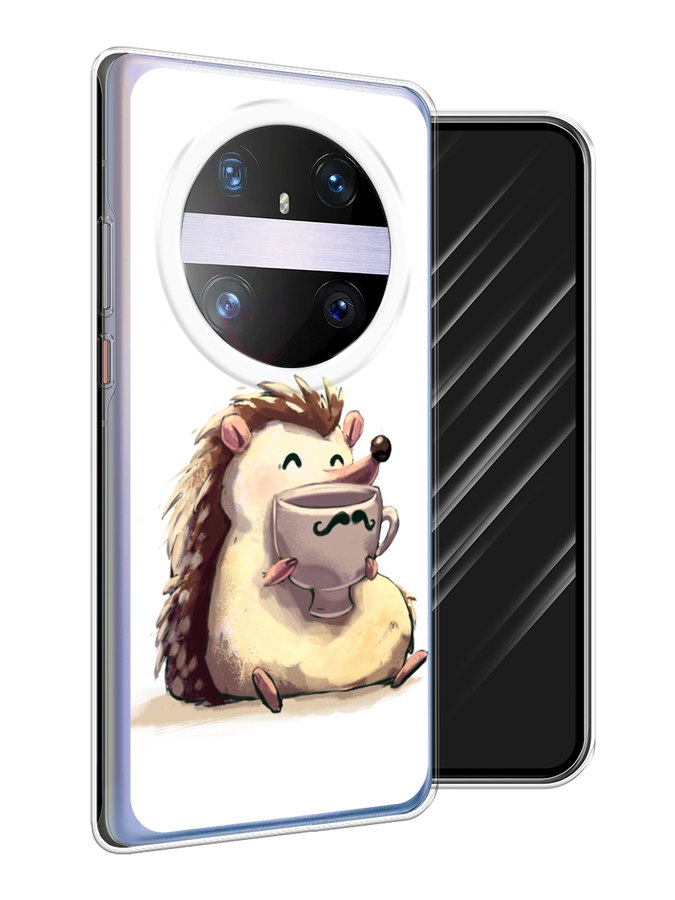 

Чехол Awog на Huawei Mate 60 Pro "Еж кофеман", Белый;коричневый;бежевый, 6122250-1