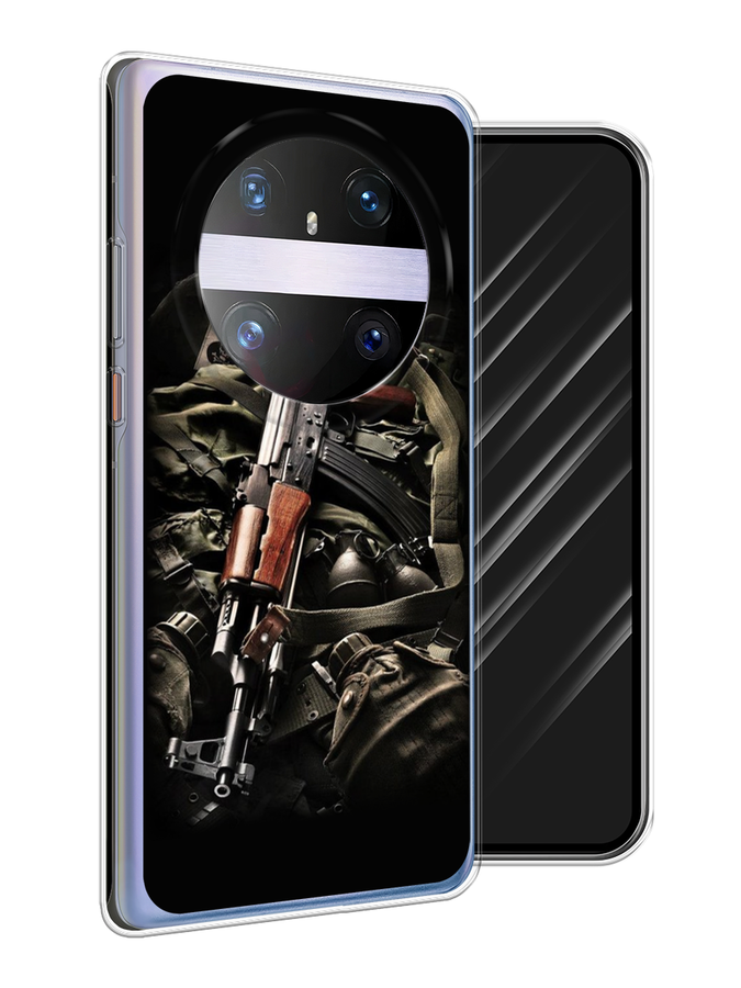 

Чехол Awog на Huawei Mate 60 Pro "Автомат", Черный;коричневый;серый, 6122250-1