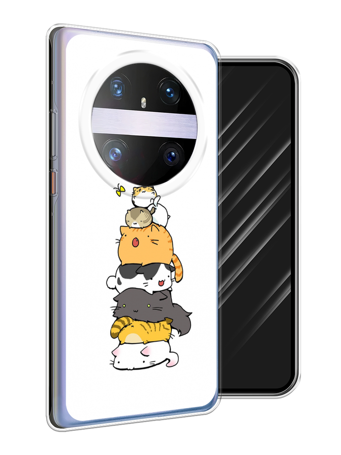 

Чехол Awog на Huawei Mate 60 Pro "Бутерброд из котиков", Коричневый;белый;серый, 6122250-1