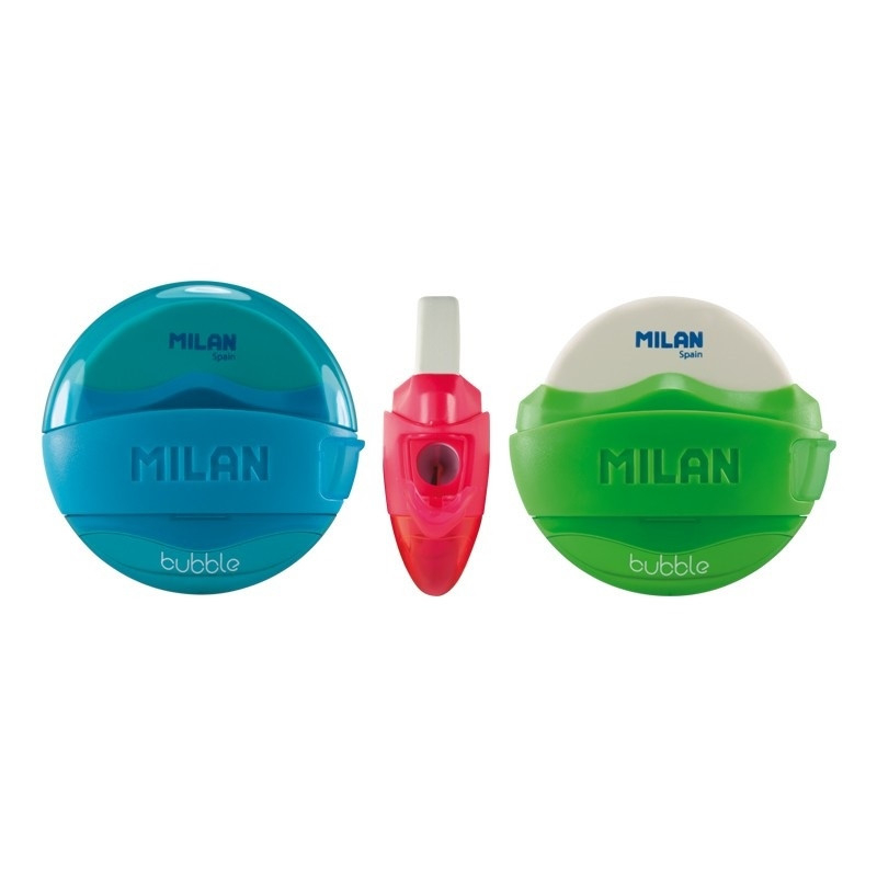 

Ластик -точилка Milan BUBBLE круглая, цвет в ассорт. 4704116