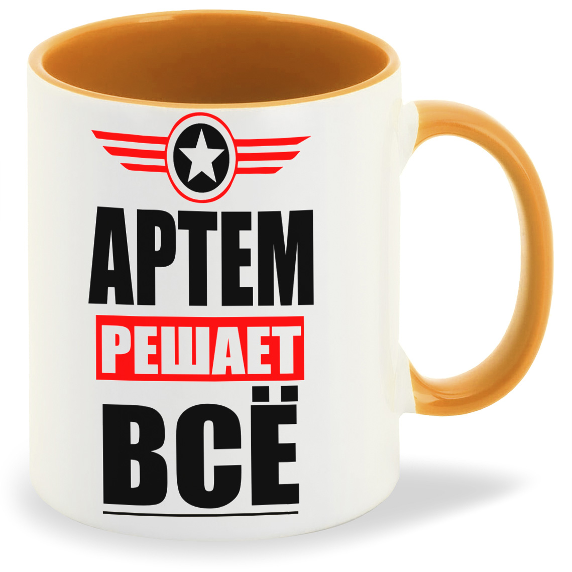 

Кружка CoolPodarok АРТЕМ решает все, АРТЕМ решает все