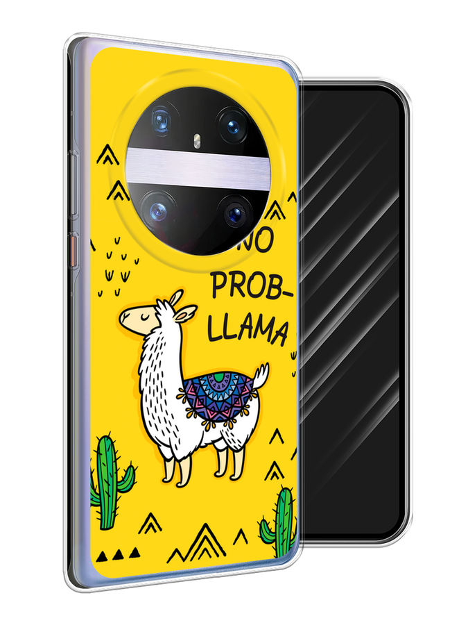 

Чехол Awog на Huawei Mate 60 Pro "No probLLama", Желтый;черный;синий, 6122250-1