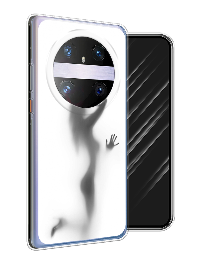 

Чехол Awog на Huawei Mate 60 Pro "Стекло в душе", Белый;серый;черный, 6122250-1