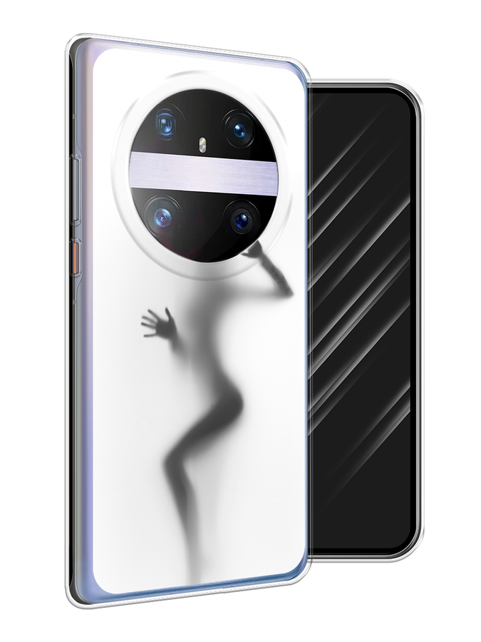 

Чехол Awog на Huawei Mate 60 Pro "Девушка в душе", Серый;белый;черный, 6122250-1