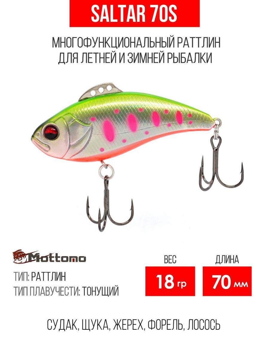 

Воблер Mottomo Saltar 70S 18g Chart Silver Tiger, Saltar