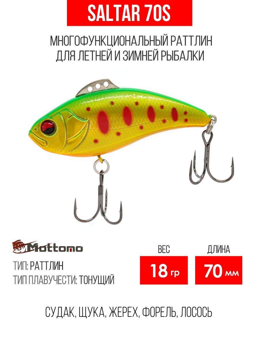 

Воблер Mottomo Saltar 70S 18g Chart Gold Tiger, Saltar