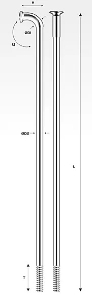 Спицы из нержавеющей стали Pillar PRS14. черные размер 247 мм