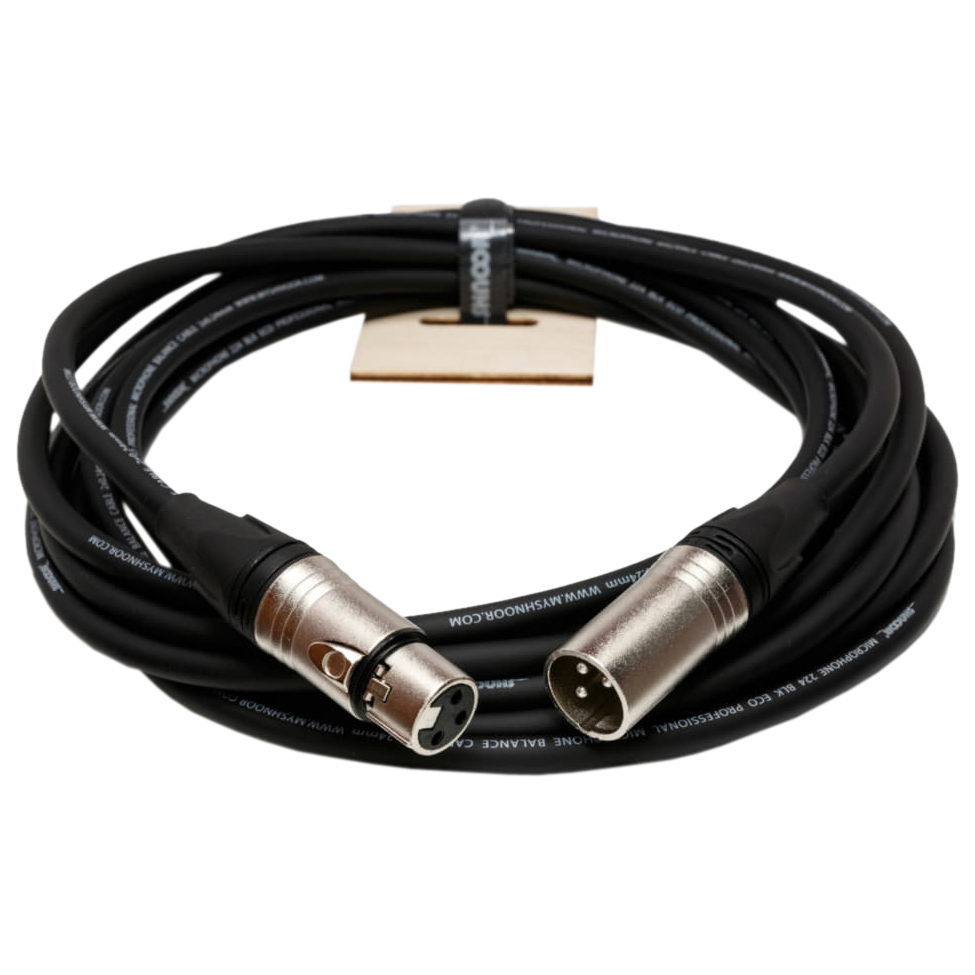 

MC224eco-XMXF-5m Кабель микрофонный, XLR, 5м, SHNOOR, Черный, MC224eco-XMXF-5m