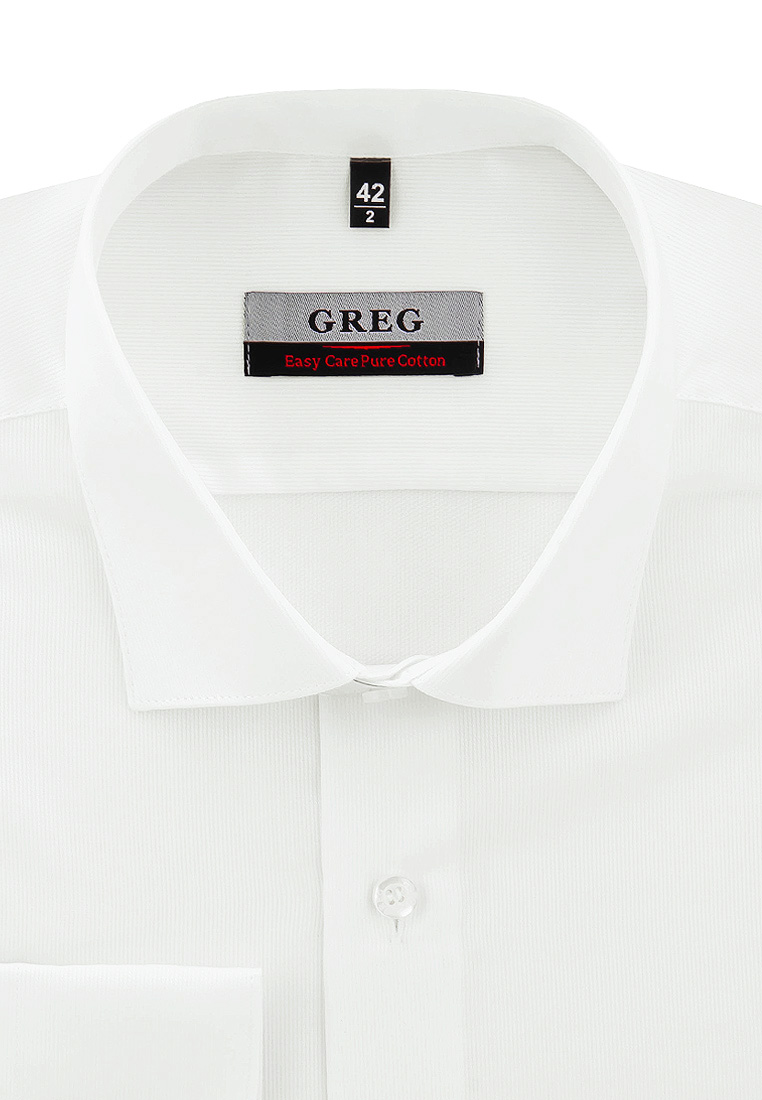 

Рубашка мужская Greg 01-00008274 белая 43, Белый, 01-00008274