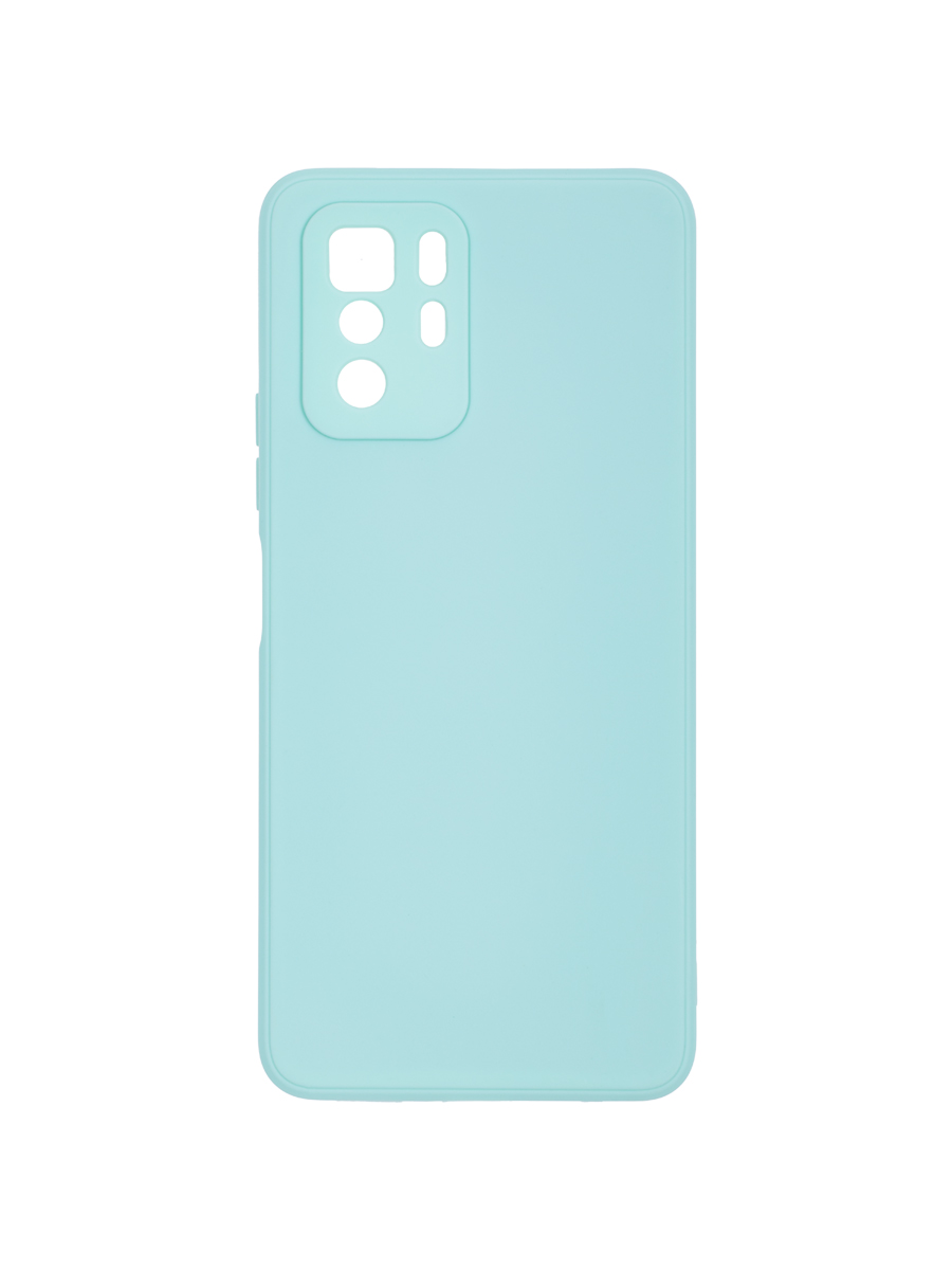 Чехол накладка для Xiaomi Poco X3 GT, Xiaomi Redmi Note 10 Pro 5G с микрофиброй, мятный
