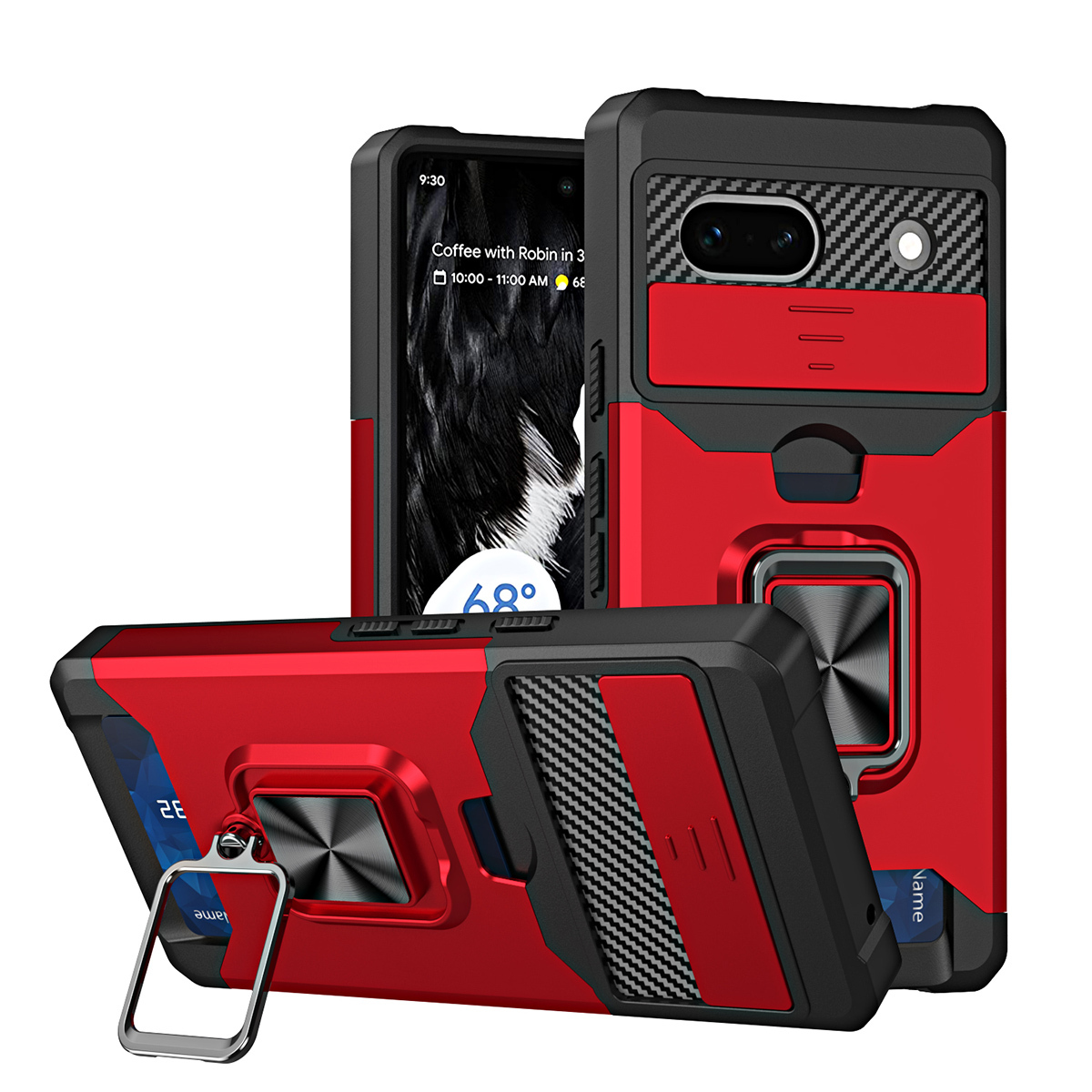 

Противоударный чехол Сard Reader Case для Google Pixel 7A, красный, Сard Reader Case