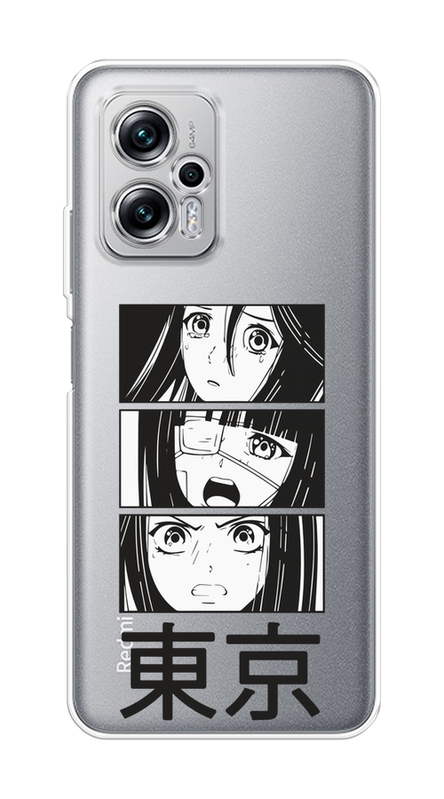 

Чехол на Poco X4 GT, Xiaomi Redmi Note 11T Pro/11T Pro Plus "Tokyo girls", Белый;черный;прозрачный, 315550-1