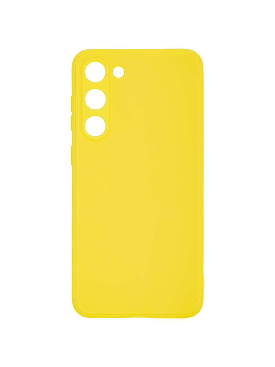 Чехол накладка для Samsung S23 Plus с подкладкой из микрофибры, желтый