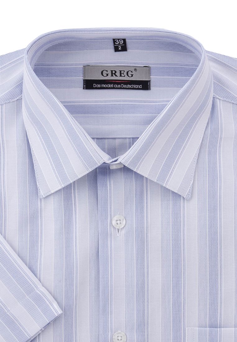 

Рубашка мужская Greg 01-00009856 голубая 39, Голубой, 01-00009856