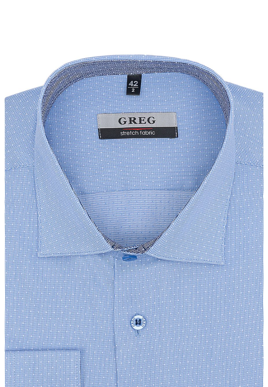 

Рубашка мужская Greg 01-00014980 голубая 44, Голубой, 01-00014980