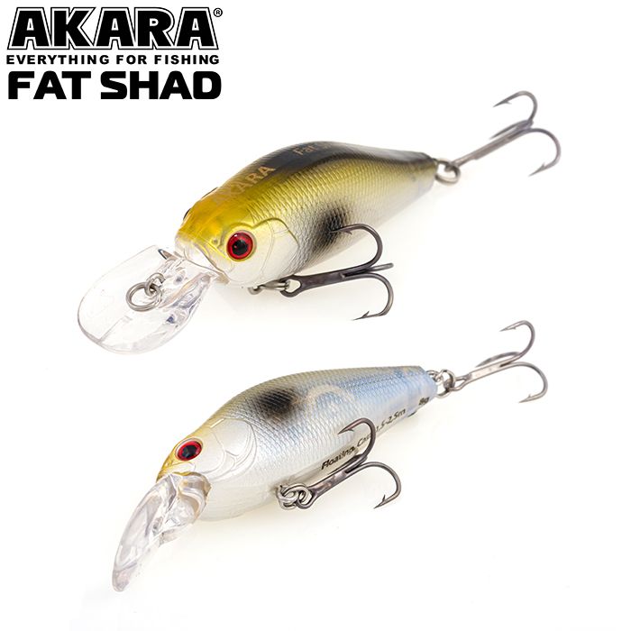 

Воблер Akara Fat Shad 55F 8 гр 2/7 oz 2,2 in A77, Разноцветный, Fat Shad