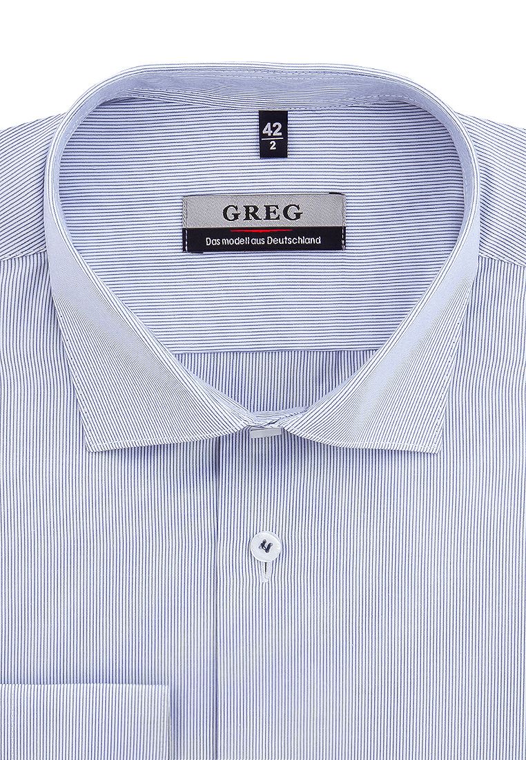 

Рубашка мужская Greg 01-00000967 белая 39, Голубой, 01-00000967