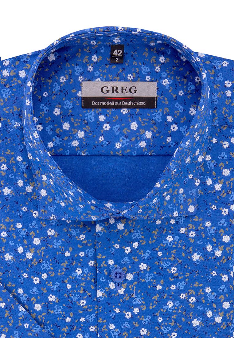 

Рубашка мужская Greg 01-00014816 голубая 37, Синий, 01-00014816