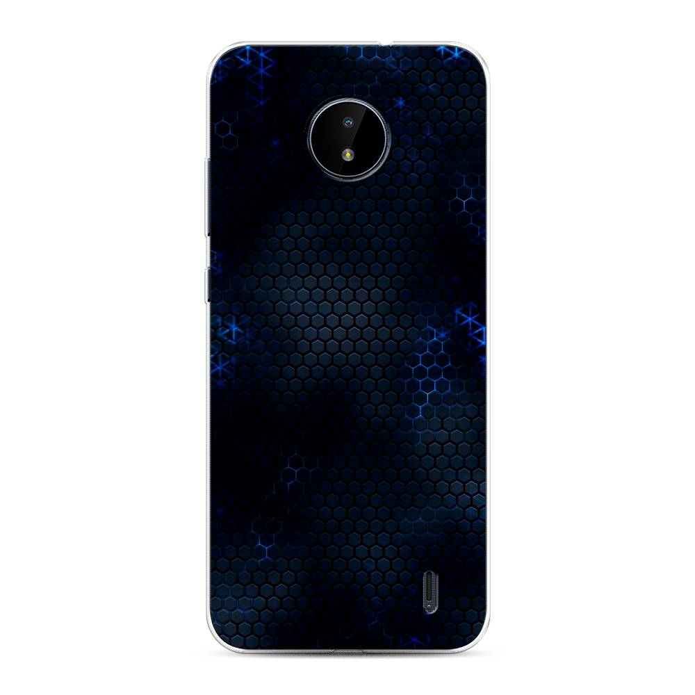 фото Чехол awog "фон соты синие" для nokia c10
