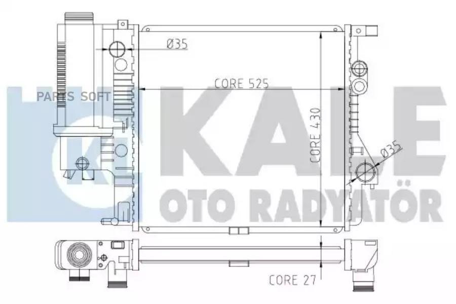 

354700 Радиатор Системы Охлаждения Bmw E39 2.0I-2.8I 95-03 KALE 354700