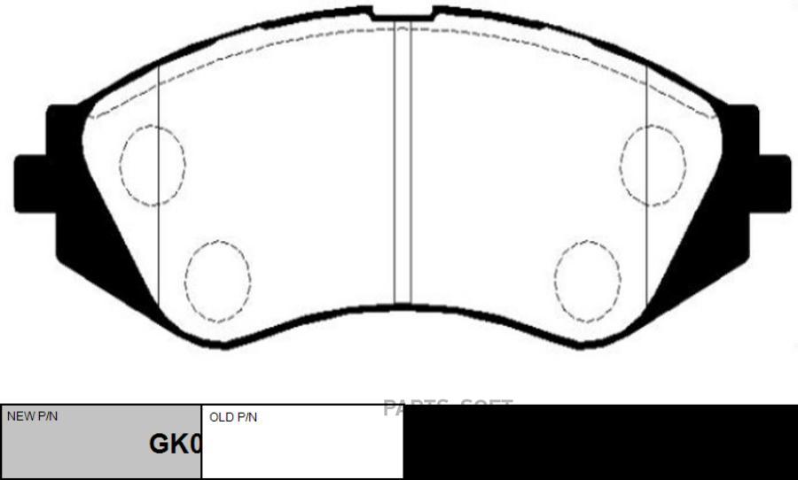 

Колодки CHEVROLET Lacetti,Aveo 1шт CTR CKKD-5