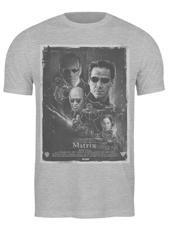

Футболка мужская Printio Matrix / матрица серая 2XL, Серый, Matrix / матрица