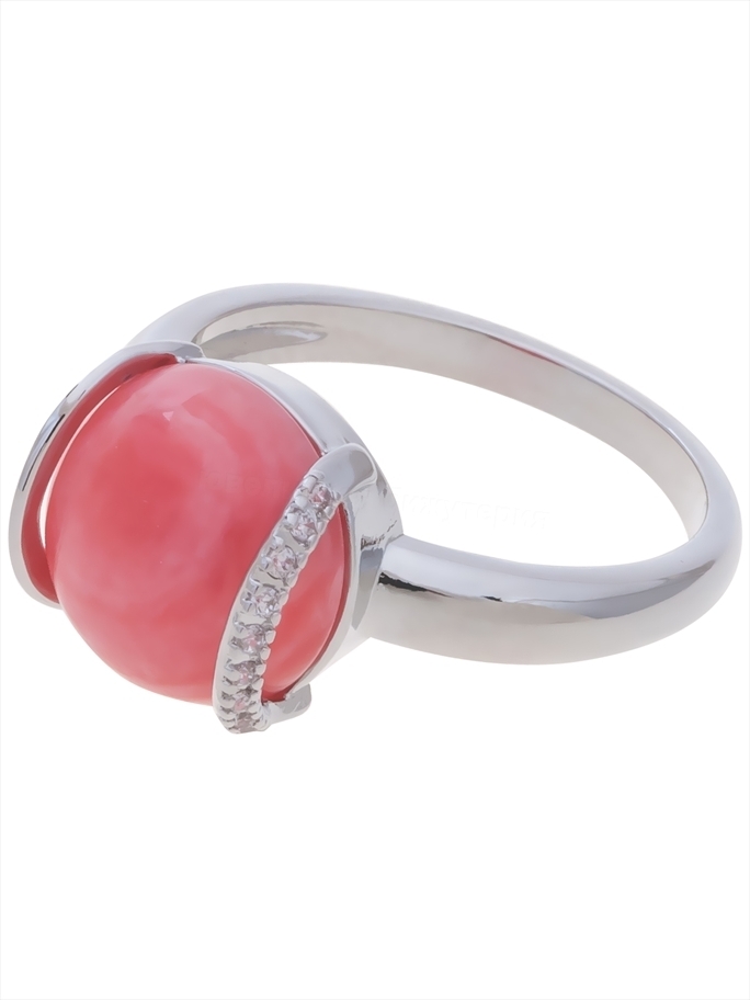 

Кольцо из бижутерного сплава р. 17 Lotus Jewelry RH3041R-03, родохрозит/циркон, RH3041R-03
