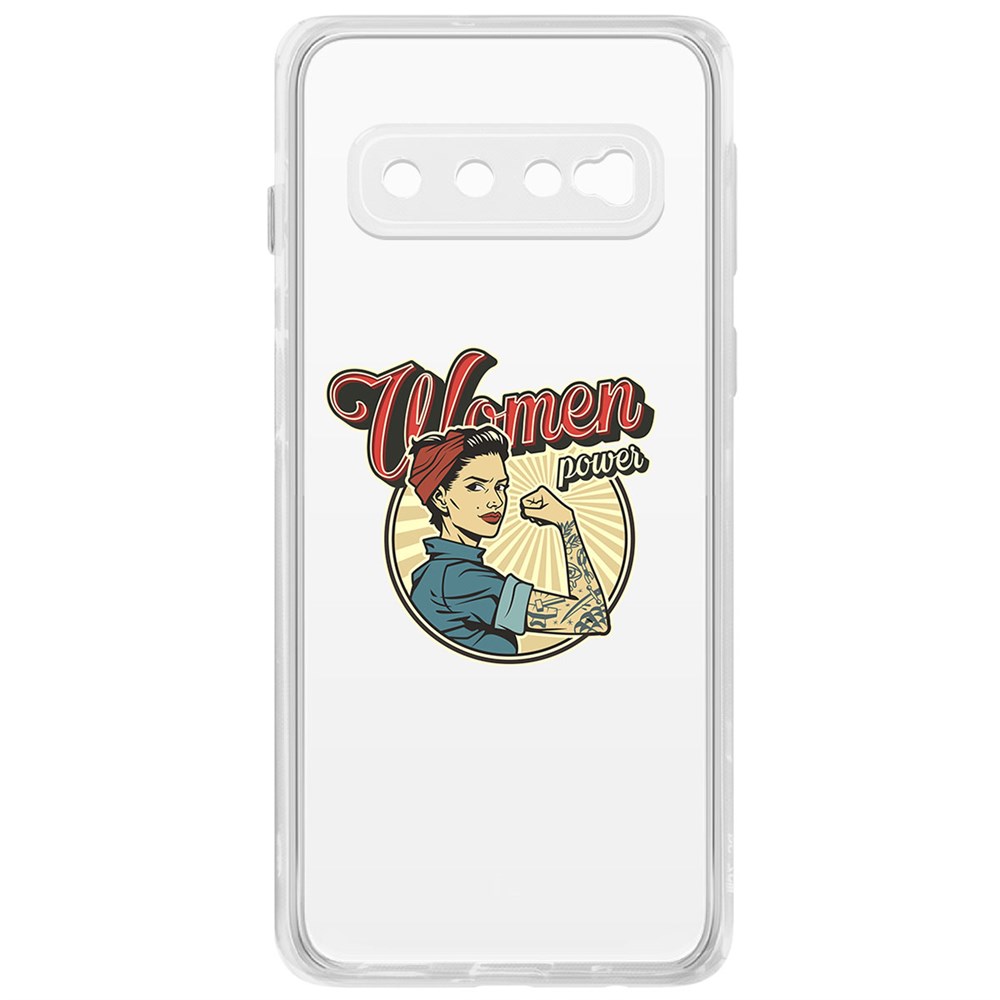 

Чехол-накладка Krutoff Clear Case Women Power для Samsung Galaxy S10