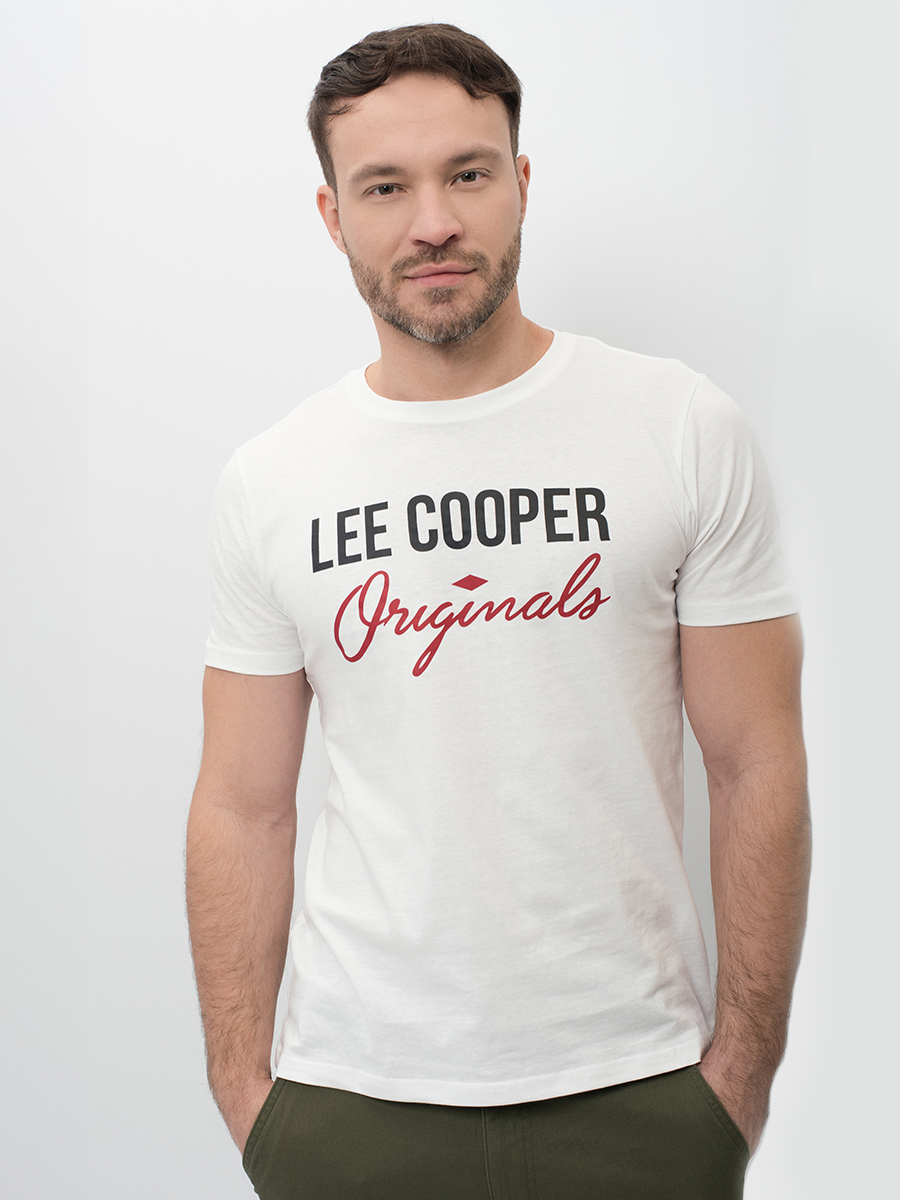 

Футболка мужская Lee Cooper MT2A115566BS2LCWHT-WH белая M, MT2A115566BS2LCWHT-WH