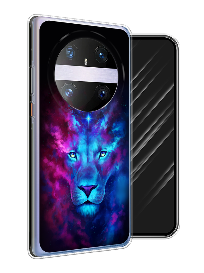 

Чехол Awog на Huawei Mate 60 Pro "Космический лев", Голубой, 6122250-1