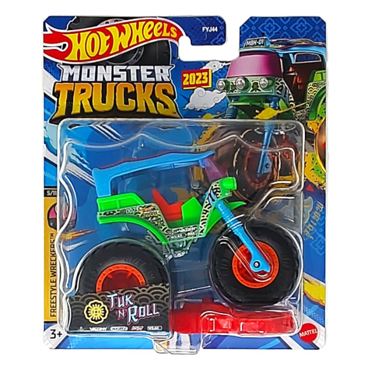 Машинка Hot Wheels Monster Trucks 1:64 Tuk'n'Roll HKM38 машинка hot wheels monster trucks dodge r t hkm56