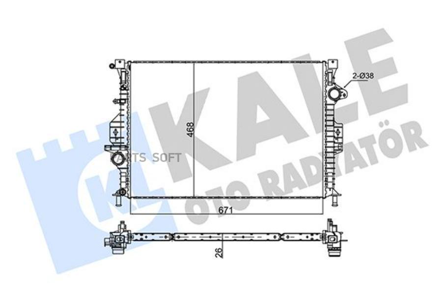 346120 Радиатор Системы Охлаждения Ford Mondeo 1.6/2.0 07> KALE 346120 100049355988