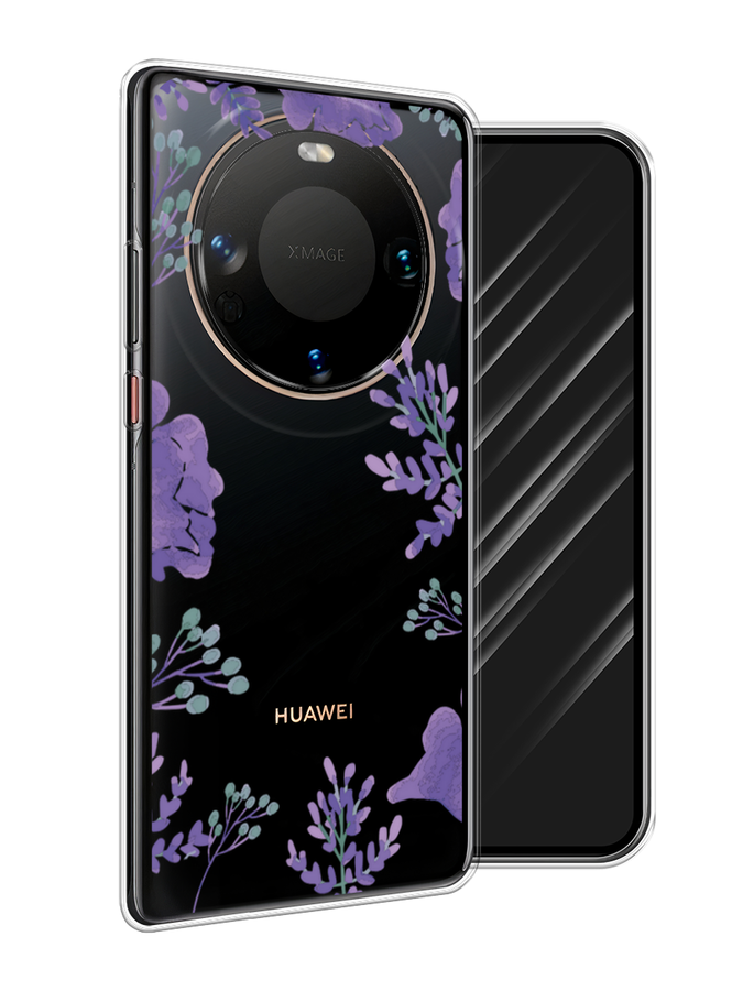 

Чехол Awog на Huawei Mate 60 "Сиреневая цветочная рамка", Прозрачный;фиолетовый, 6122150-1