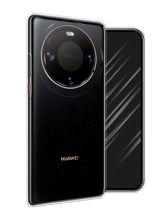 

Чехол Awog на Huawei Mate 60 "Летящие одуванчики", Черный, 6122150-1