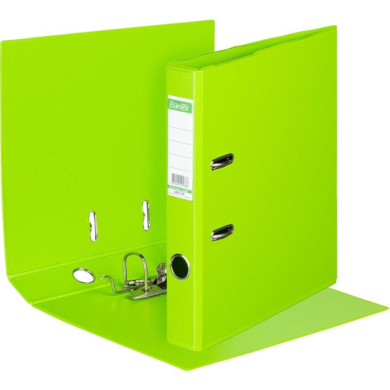 

Папка-регистратор BANTEX Strong Line 1451-24, 50мм, лайм, ПБП2, карм.кор, Зеленый