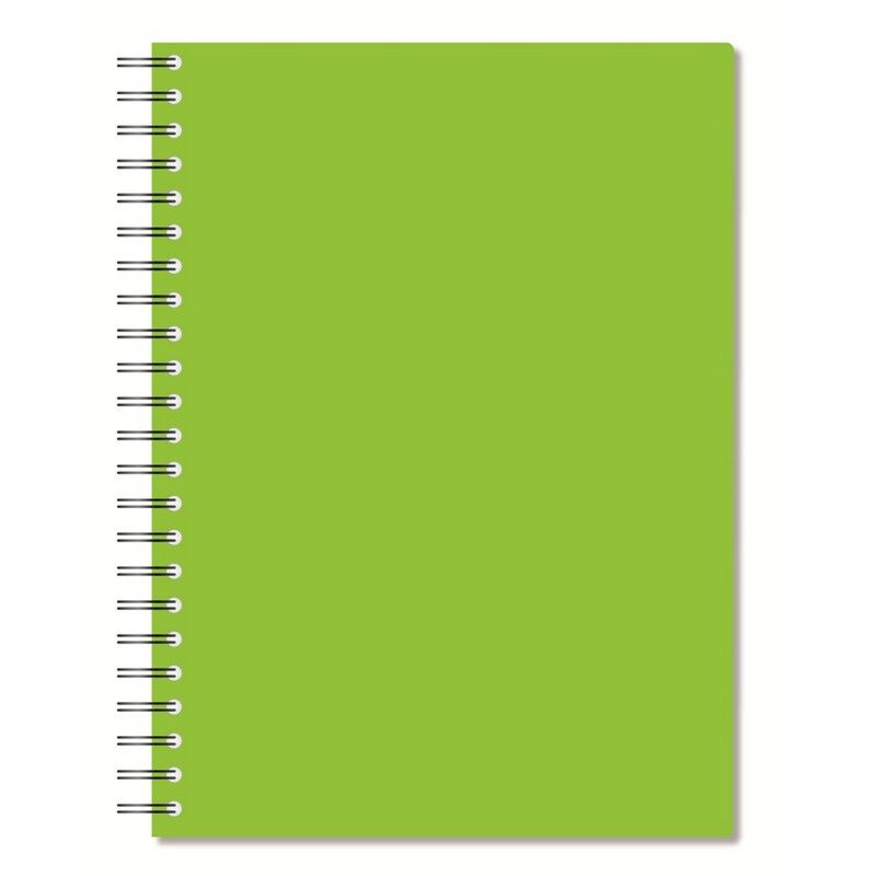 

Бизнес-тетрадь А4,96л,кл,спир,пластик,тон.бл. Attache Bright colours Лайм