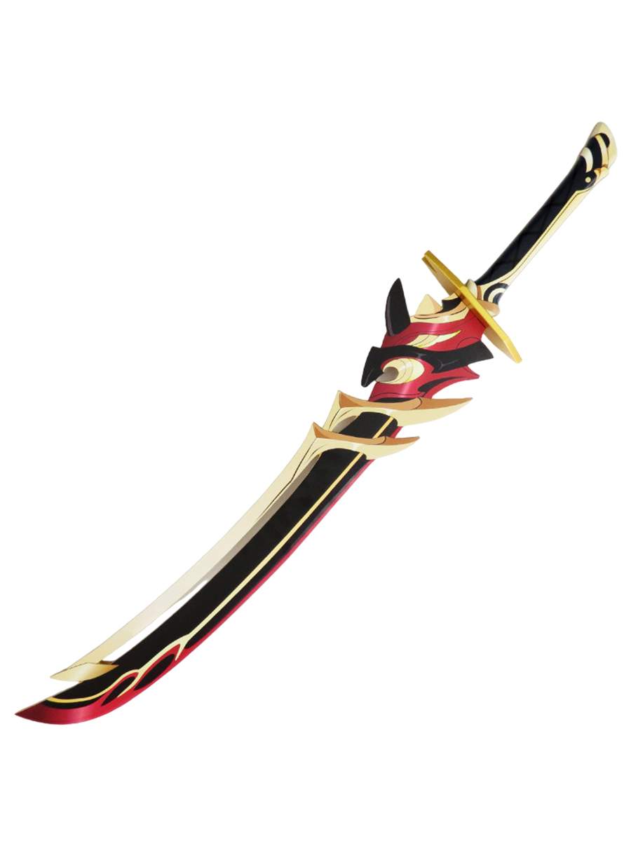 

Игрушечный меч StarFriend Геншин Импакт Краснорогий камнеруб Genshin Impact 110,5 см, Желтый;золотистый;красный;черный, Геншин Импакт Краснорогий камнеруб Genshin Impact