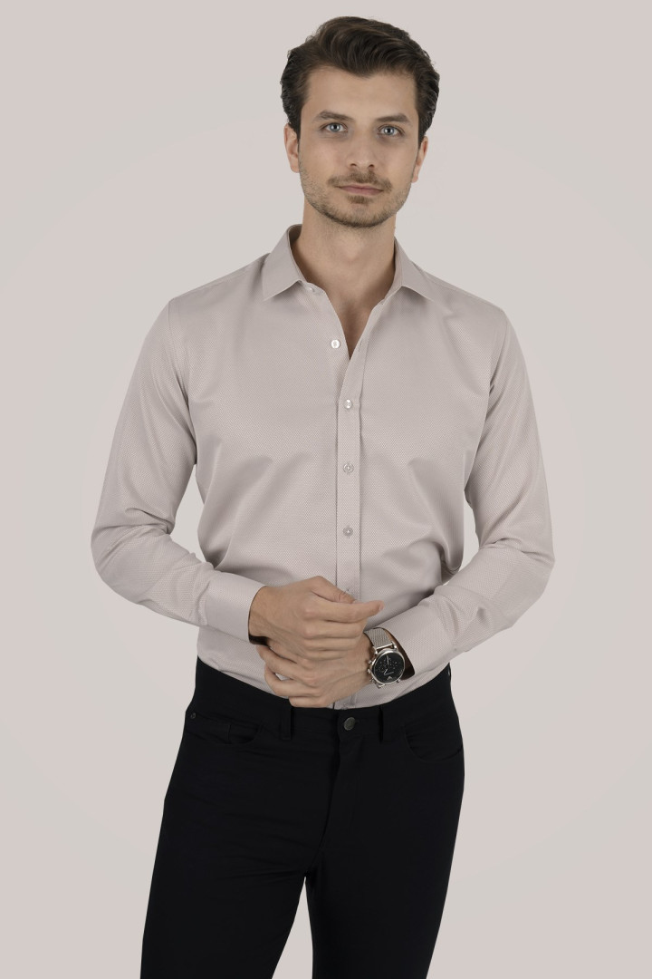 

Рубашка мужская Etikmen 169 бежевая XL (доставка из-за рубежа), Бежевый, 169